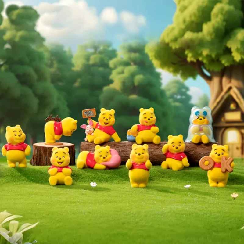 Echte Blindbox Winnie The Pooh Emoji-Serie Desktop-Ornament, exquisite und interessante Spielzeuge, niedliche Dekorationen, geheimnisvolle Box