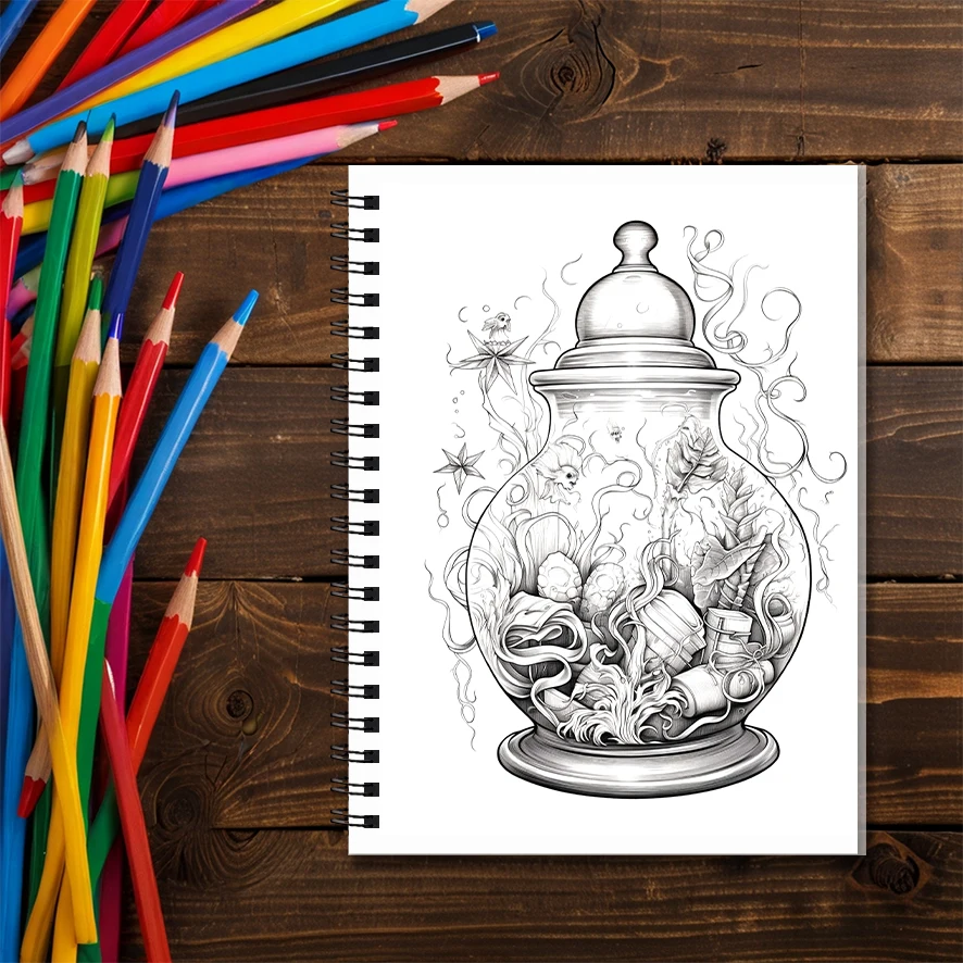 Graffiti Diary Adult Coloring Book - 8.3x 11.2 Inch 22 Page Coloring Book - Helps Reduce Stress and Ease Emotions