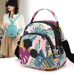 Multi Layer Nylon Backpacks Small Mini Backpack Causal Women Shoulder Bag Female Crossbody Bags for Women Students School Bag