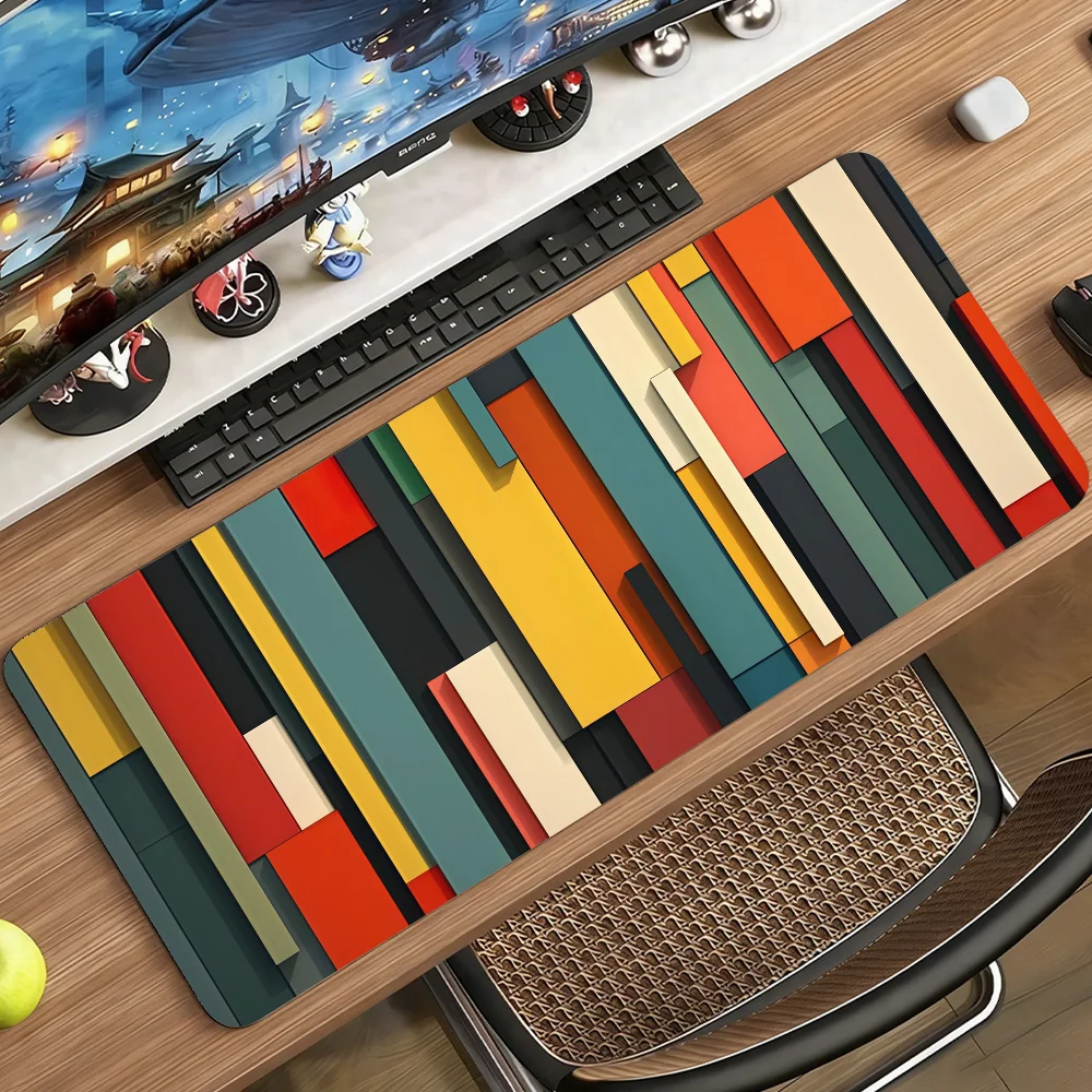 Art Abstract Bauhaus   Mouse Pad Non-slip Rubber Computer Mat Gamer Balance Decoracion Deskmat Laptop Office Large