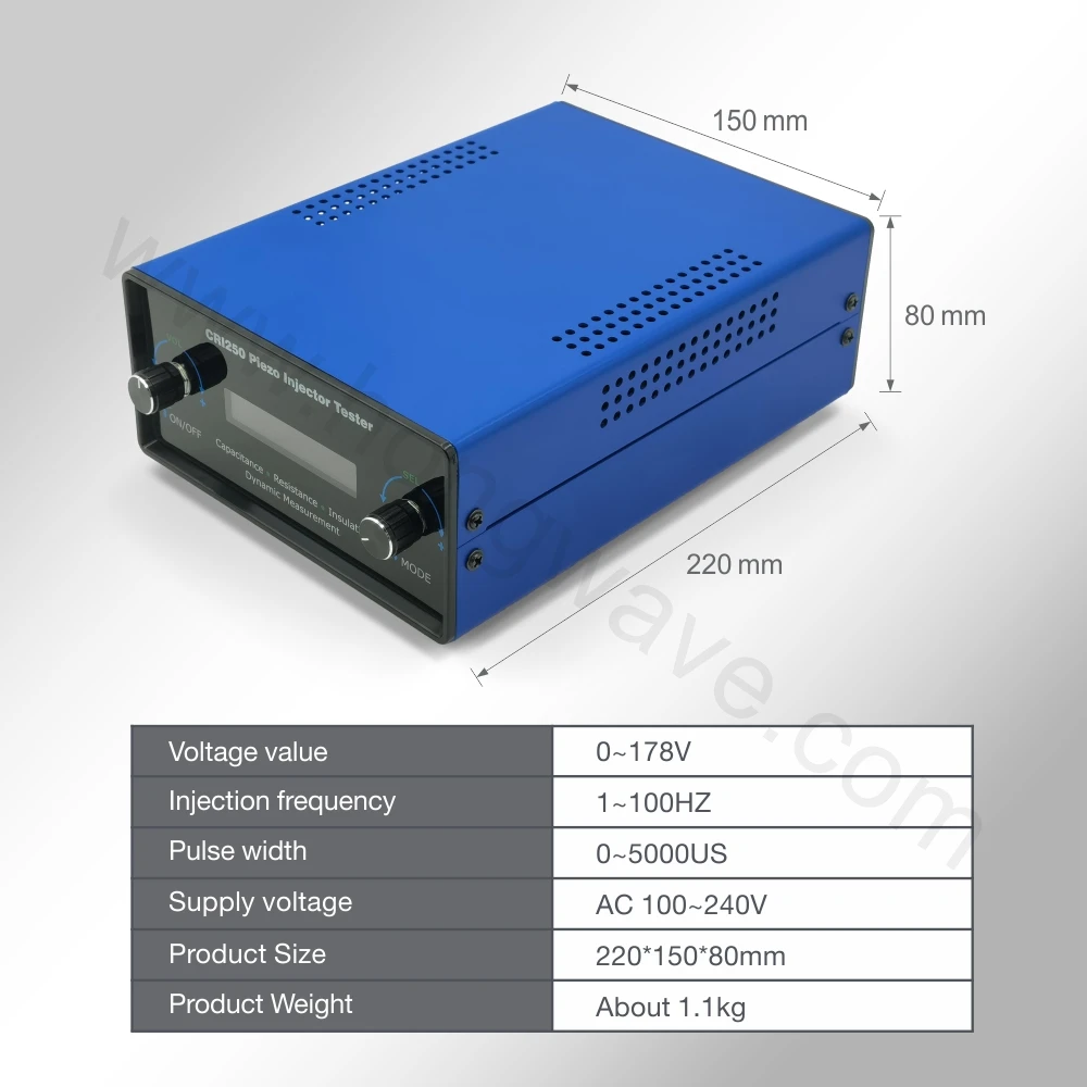 CRI250 Diesel Piezo Common Rail Injector Air Flow Tester For Siemens VDO Resistance Capacitance Insulation Test AHE Repair Tool