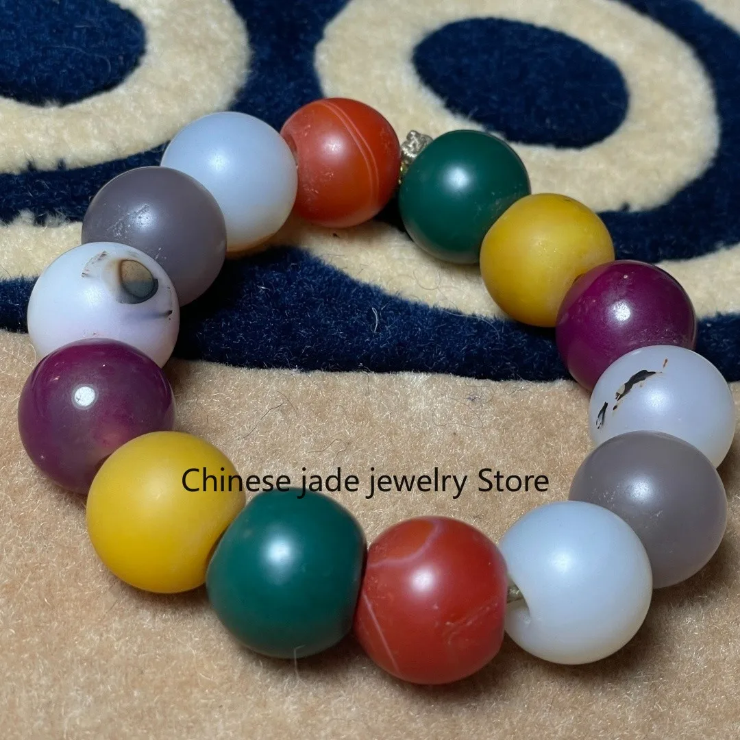 Tibetan Nepalese Himalayan Bead Ancient agate Old Dzi Talisman eye Bead Amulet