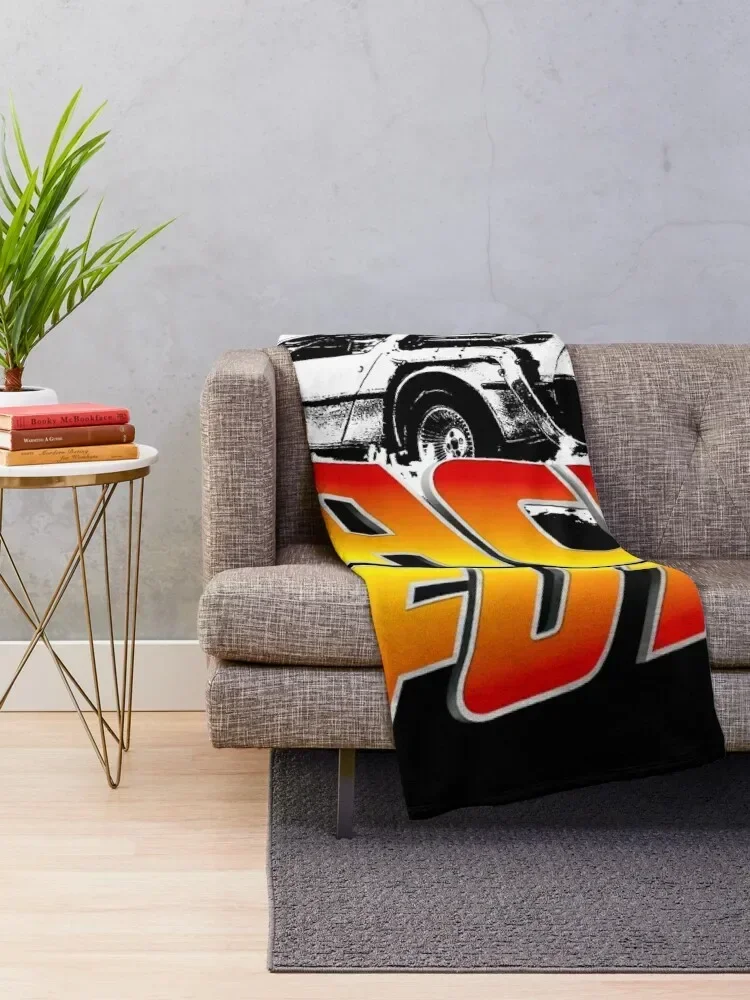 Back to the Future - DeLorean White Stencil Fan Art Throw Blanket halloween Thin Giant Sofa blankets ands Blankets