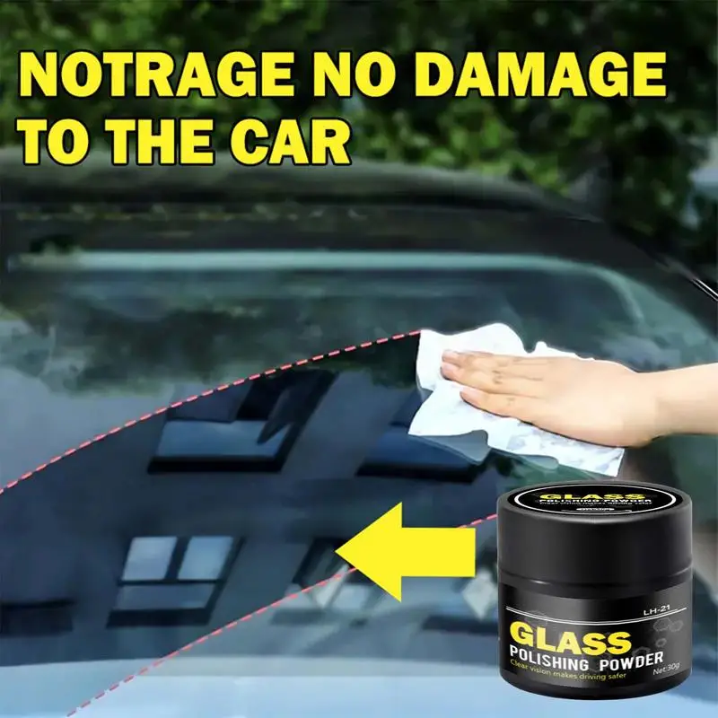 

40g Car Glass Light Scratches Remove Powder Window Polish Cerium Oxide Powder Windscreen Oil Film Polishing Powder Auto Care