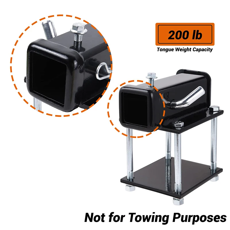 Bolt-on RV Bumper Hitch Receiver Adapter Fits 4-4.5