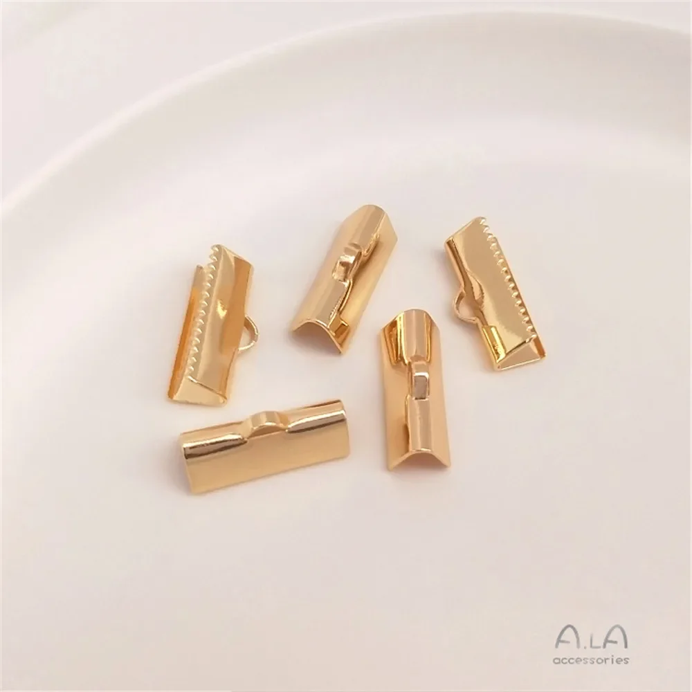 14K vergulde pony gesp Pony gesp diy eindgesp singelband clip accessoires