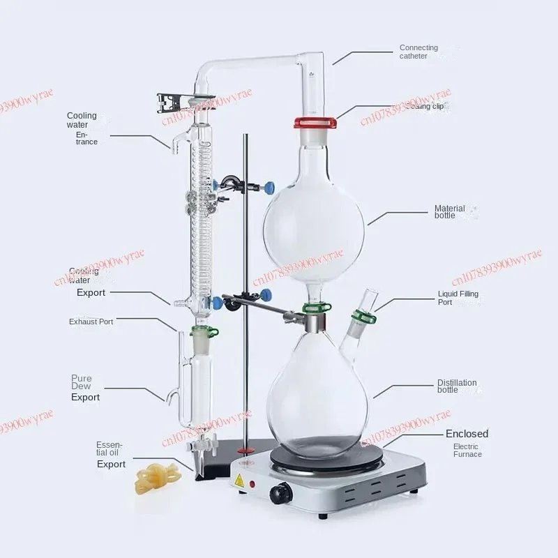 500/1000/2000ml essential oil extraction and separation device, distillation equipment, water distillation machine