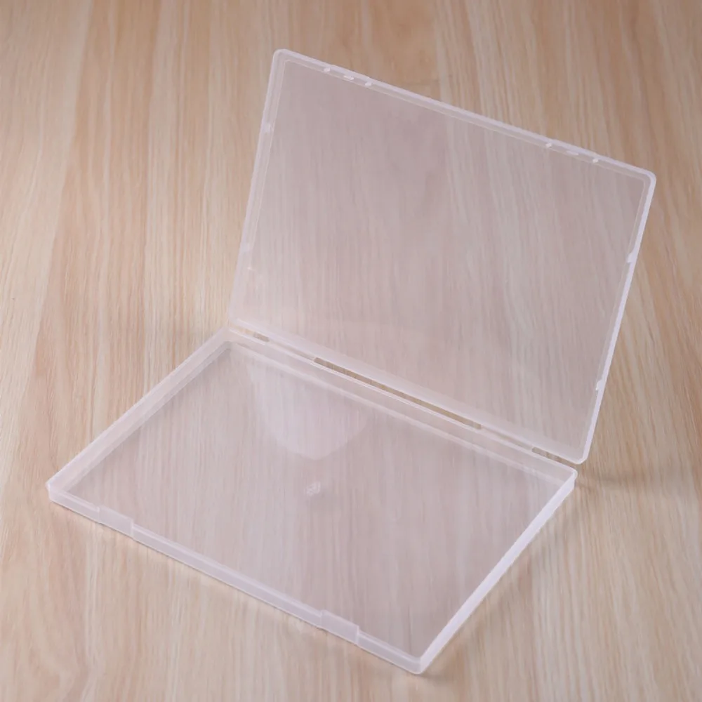 

Simple Container Case Rectangular Plastic Clear Storage Box Eco-friendly Transparent Waterproof Flat Jewelry Container Case