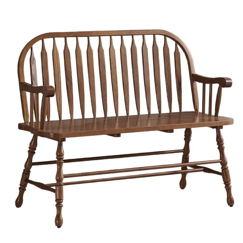 Household dining table, bench, back chair, retro double chair