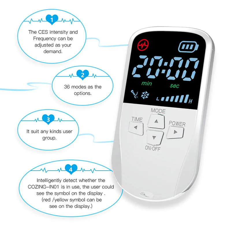 

Insomnia Anxiety Depression CES Sleeping Therapy Transcranial Microcurrent Pulse Massage CES Sleep Aid Device Instrument Home