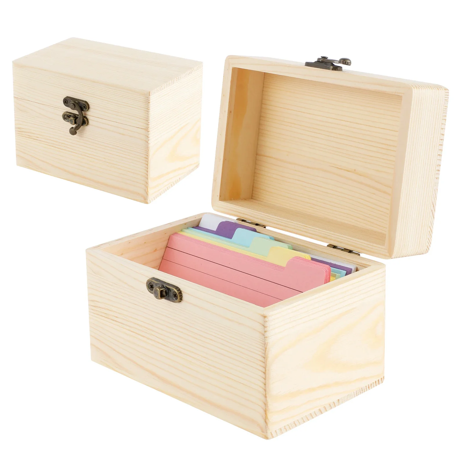 Visitenkarten-Aufbewahrungsbox aus Holz mit 150 Karten, Deck-Sammelkarten-Organizer, Schmuck-Geschenk-Aufbewahrungsboxen