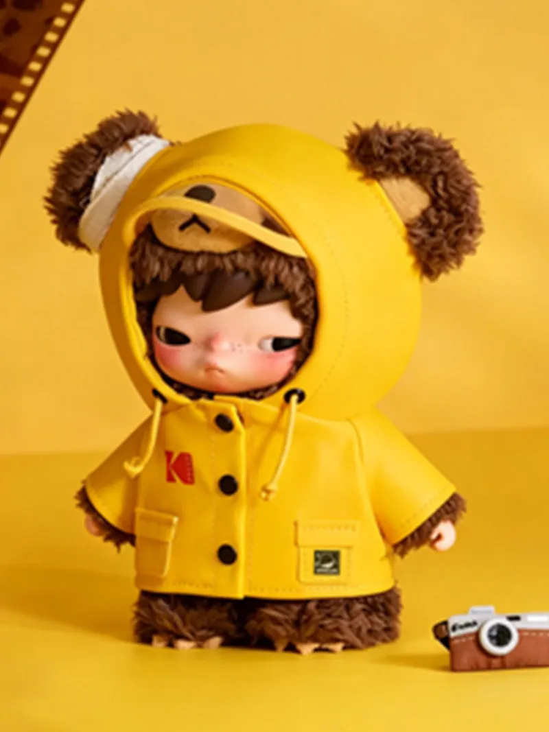 POPMART Hirono X Kodak Click Bear Vinyl Plush Keychain Hang Hang