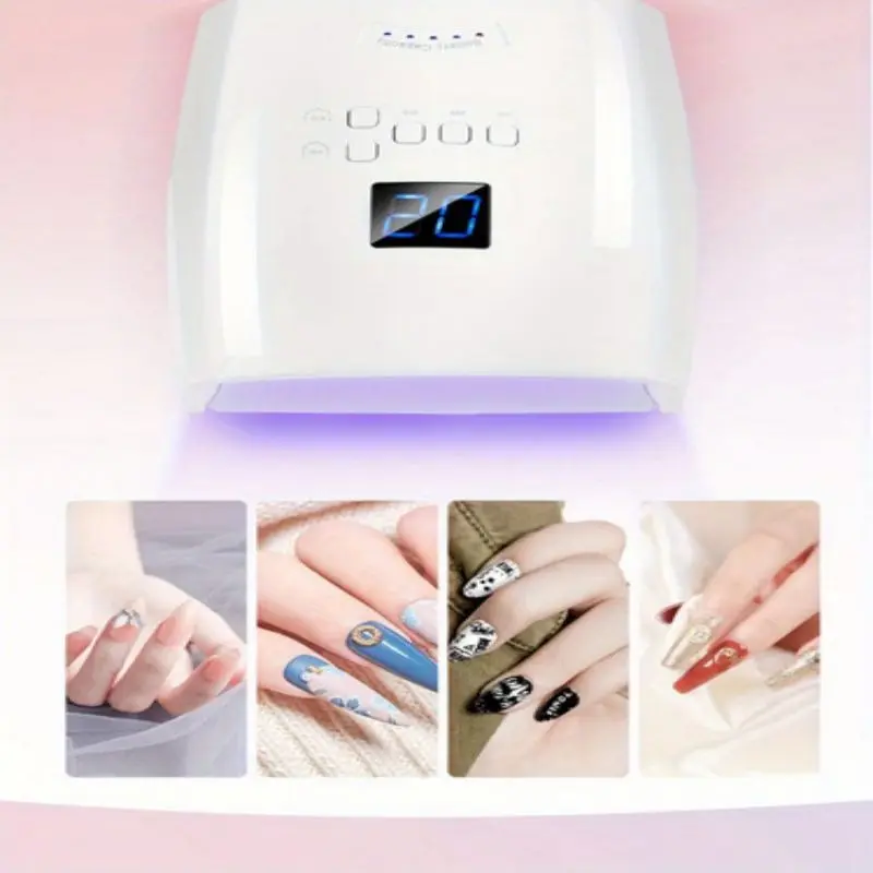Oplaadbare UV LED-nagellamp 66 W lamp voor manicure met LCD-scherm 4 timerinstellingen Nail Art manicure gereedschap voor thuis en salon
