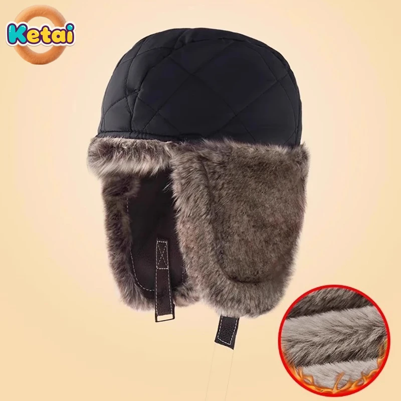 Ledermütze, Lei Feng-Mütze, dicke warme Wintermütze für Herren, modischer und multifunktionaler Anti-Kälte- und Warmer Gehörschutz