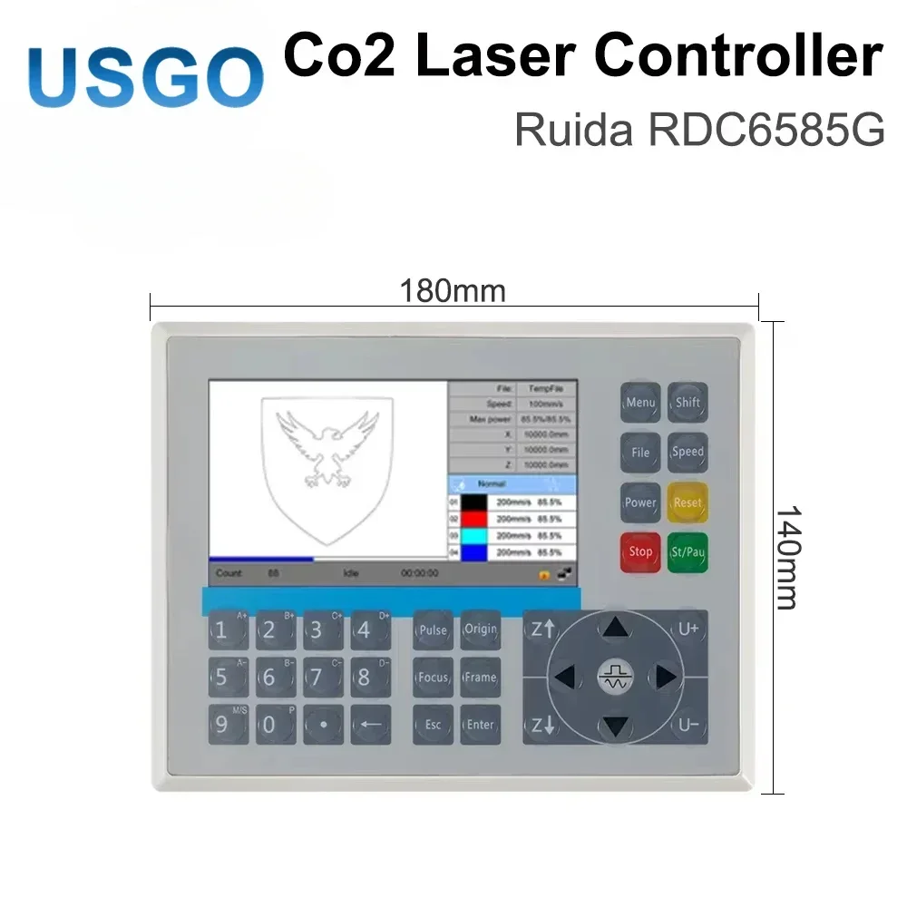 USGO Ruida RDC6585G وحدة تحكم 8 محاور CO2 نظام التحكم في الحركة لآلات النقش والقطع بالليزر CO2 #3