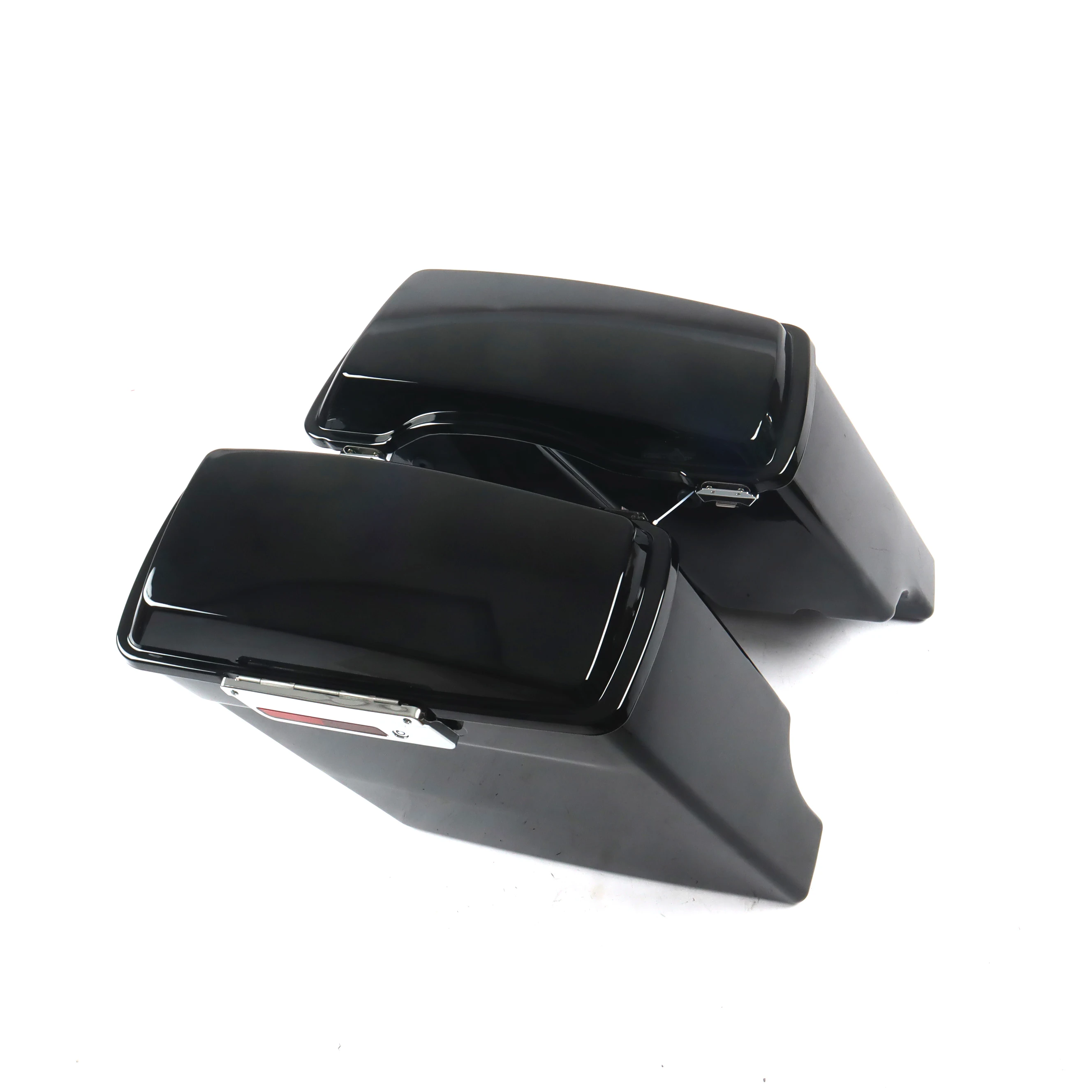 Vivid Black Extended Stretched for  Touring 1994-2013 Motorcycle Hard Saddlebags