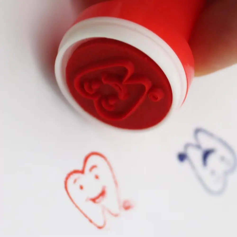 

10 шт., штамп в форме улыбающегося зуба, милый подарок для стоматолога для детей, красочный мультяшный штамп, стоматологические подарки, сувениры