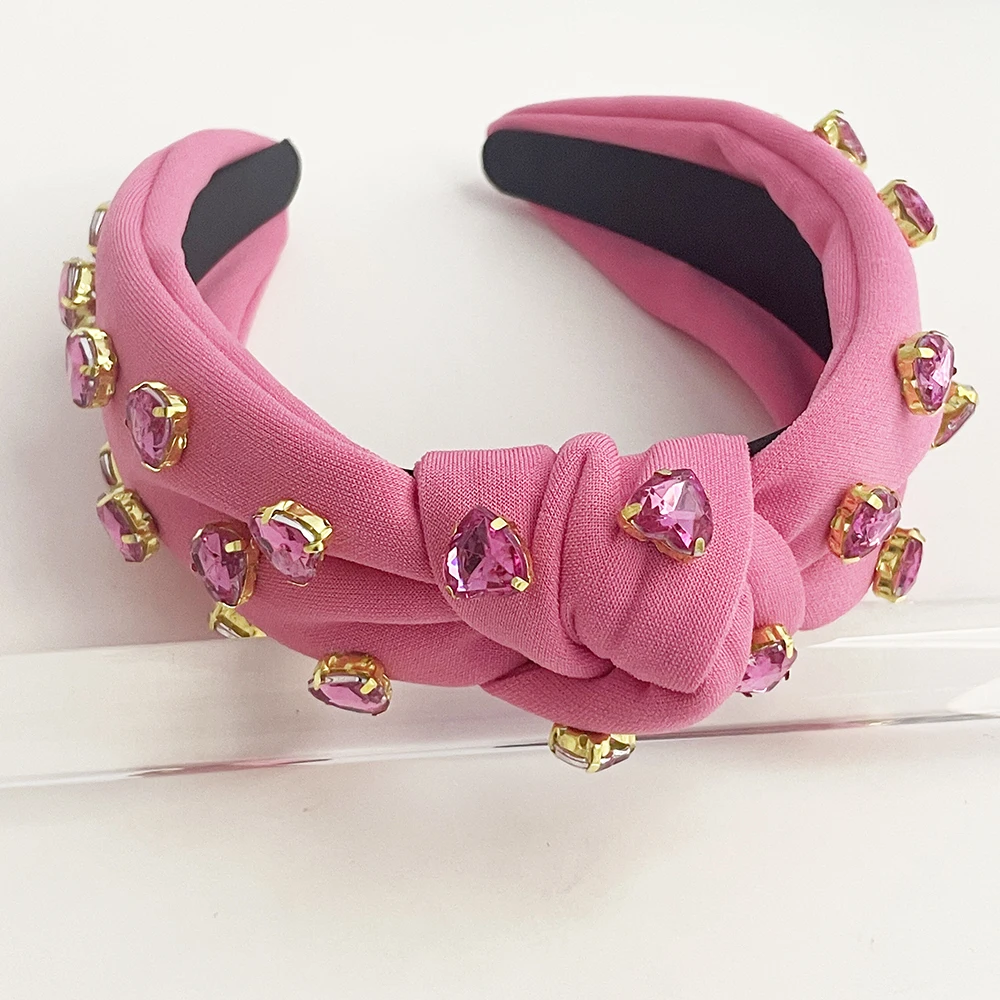 Valentine\'s Day Love Rhinestone Flower Knot Hairband Headband Adult Hair Accessories Hair Jewley