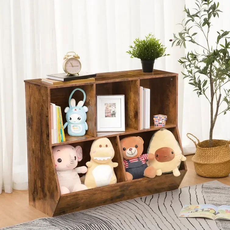 Toy Organizer Chip Resistant Kids Bookcase Integrated with Any Decoration To Obtain Extra Storage Space School Furniture Cabinet