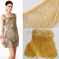 Gold  Silver Champagne costura Beads tassel Fringe Curtains sewing accessories Wide 25cm Wedding dresses lace Diy tasse 2 Yards