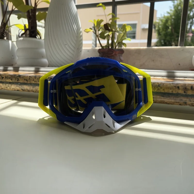 Wind‑Sand‑Proof Riding Goggles Clear Mirror Lens Many Colorways Lightweight Pressure‑Relief Sponge Adult Outdoor Motocross Gear
