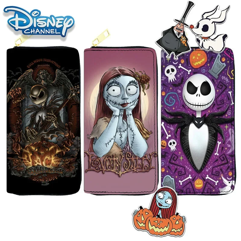 

Disney Skeleton Jack Wallets Women The Nightmare Before Christmas Female Purse Girl Zipper Coin Wallet for Halloween Gift