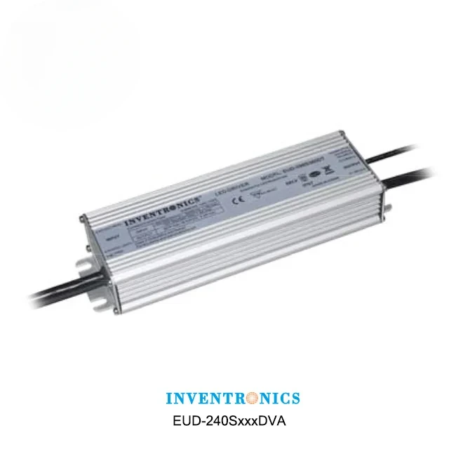 Inventronics EUD Series 240W قابل للبرمجة 0-10V IP67 Led Driver