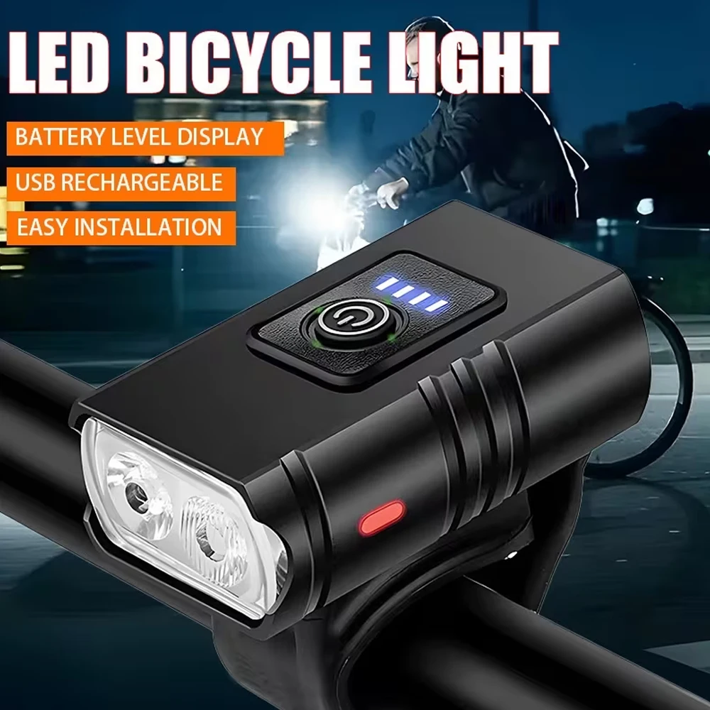 

BK02 Bike Light USB Rechargeable T6 LED Bicycle Lights 6 Modes MTB Flashlight Bicycle Headlight for Cycling Bicycle Front Lamp