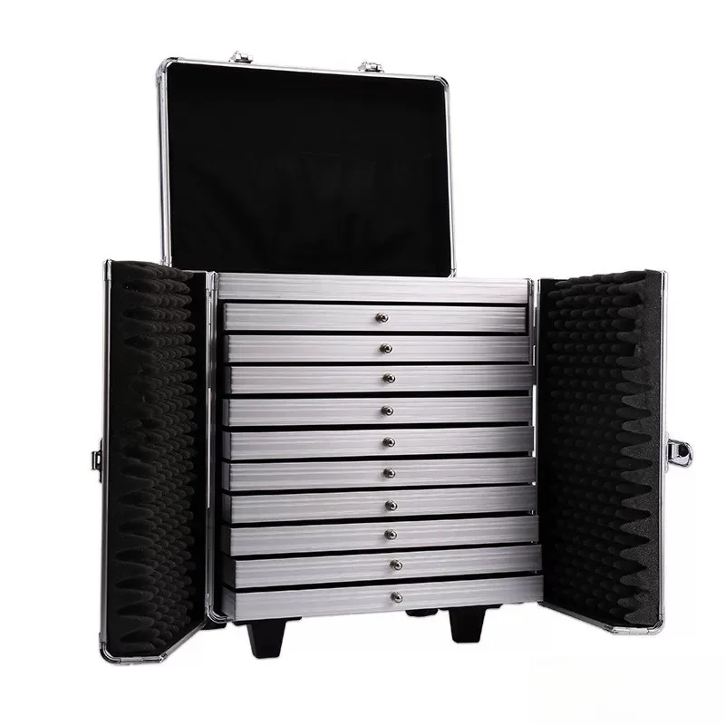 Big Capacity Jewelry Storage Box Exhibitor Earrings Organizer Case Trolley Ring Collection Cases Portable Bangle Storages Boxes