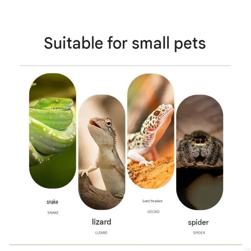 L9BE Side-Panel Tunnel Hide Shelter for Small Habitat Side, Suction Cup Mounted Cave with Open Tube Design for Upper Climbing