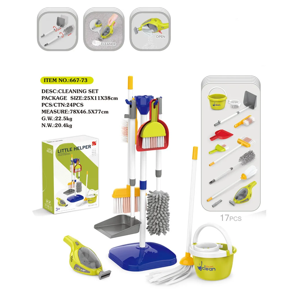 Children's Play House Cleaning Toy Set – Kids' Vacuum Cleaner & Home Appliance Simulation for Chiridren