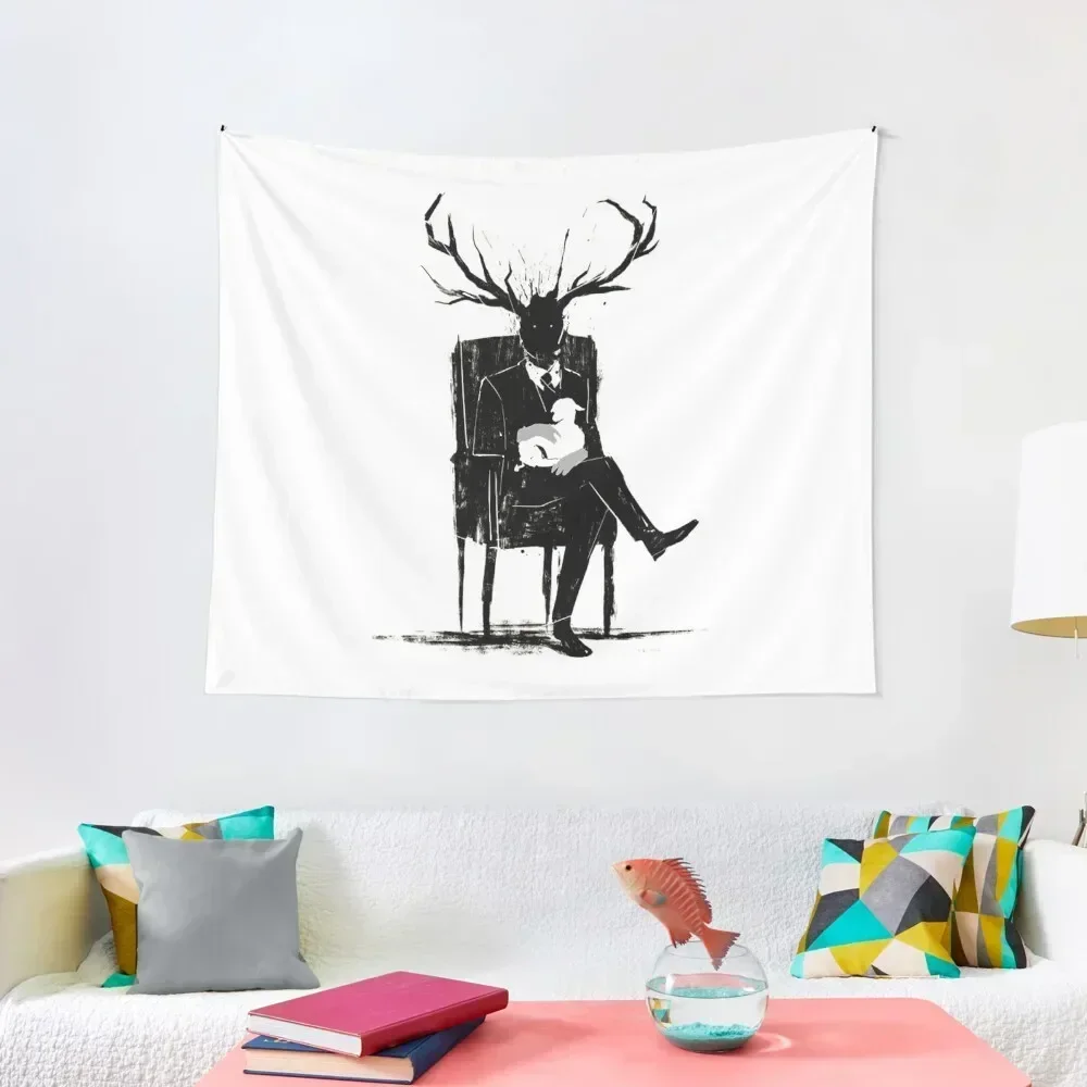 Hannibal Lecter NBC Stag Antlers Lamb Tapestry Room Decor Korean Style Home Decor Accessories Decorative Paintings Tapestry