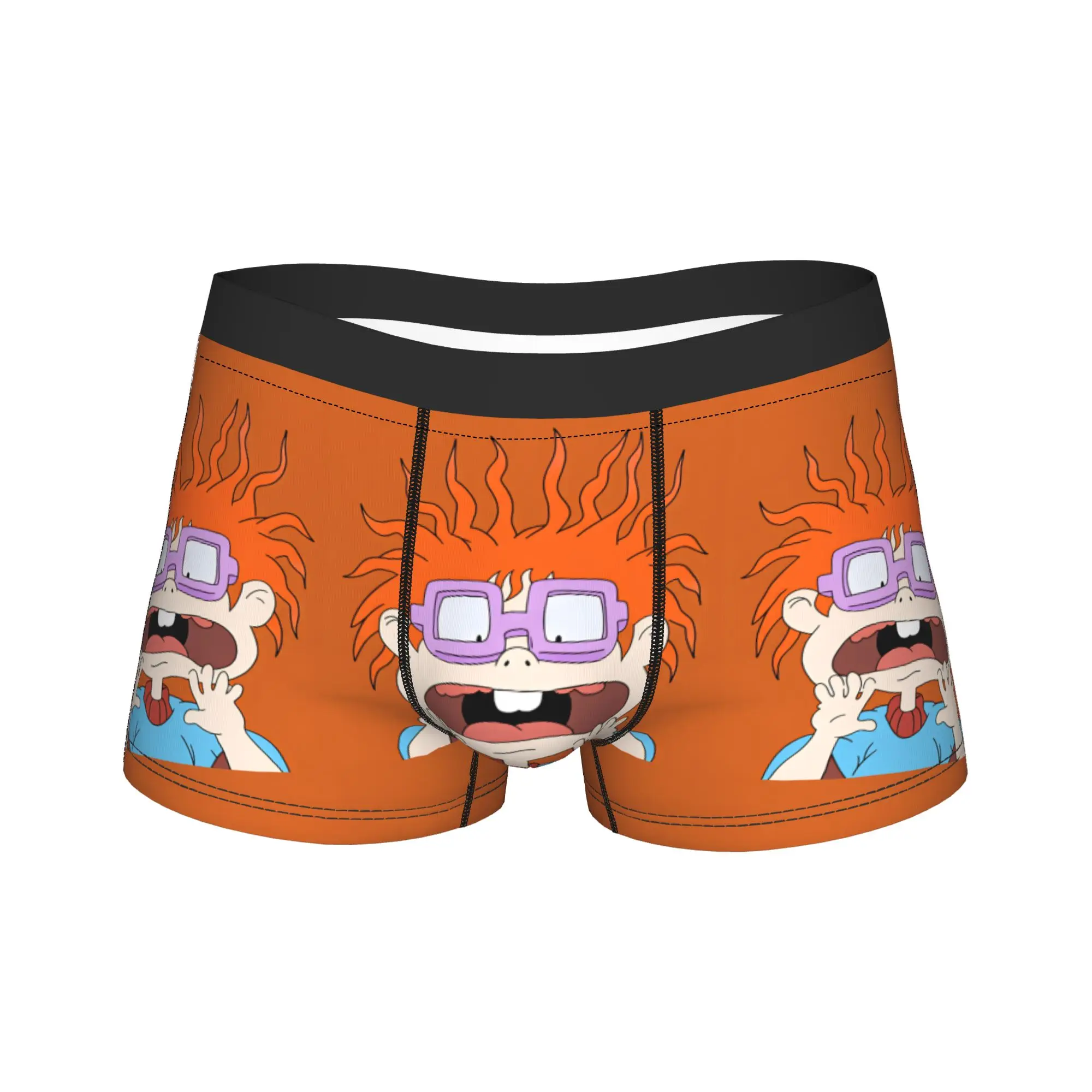 Rugrat Character Underwear  Classic Panties Print Boxer Brief For Men Pouch Plus Size Boxer Shorts