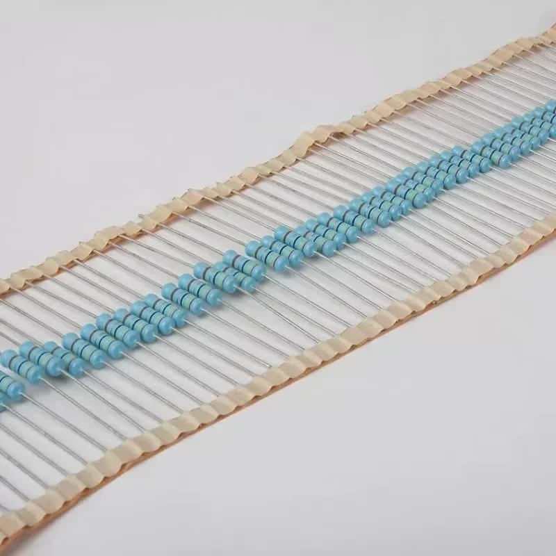 5000 قطعة/الوحدة 1/6 واط معدن مقاوم من غشاء 1% خمسة ألوان حلقة DIP المقاوم 1R-10 متر صندوق كامل