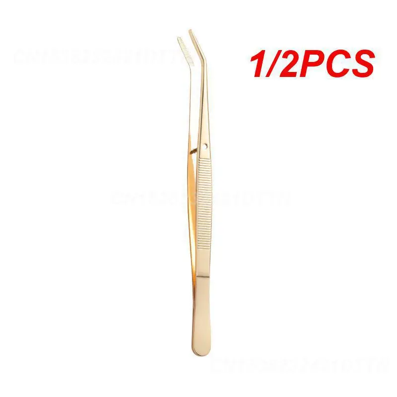 1/2PCS Tweezers Precise Stylish Precise Rhinestone Picker Stainless Steel Beauty Popular Nail Art Nippers Professional