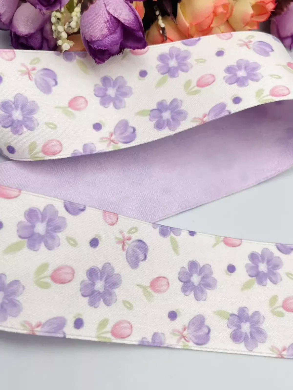 40mm AB face flower 5Yards ribbon DIY handmade material Headwear for hair bows clothing shoesaccessories 24062801
