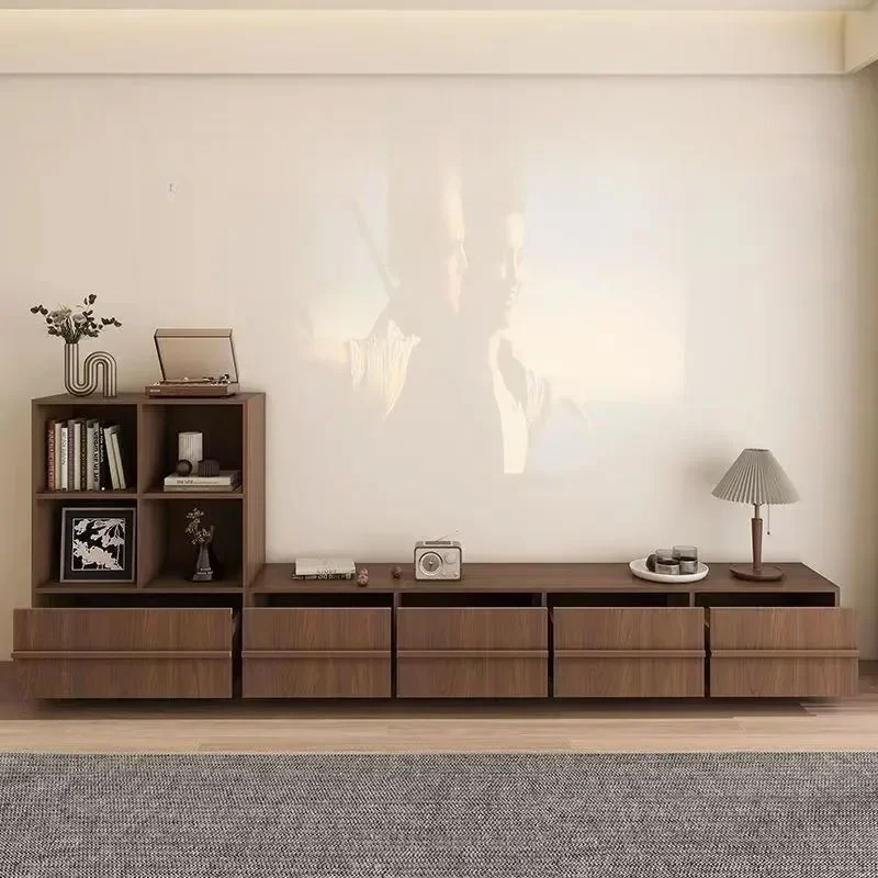 Mueble TV estilo medieval, salón, lado doméstico, línea ósea, cajón