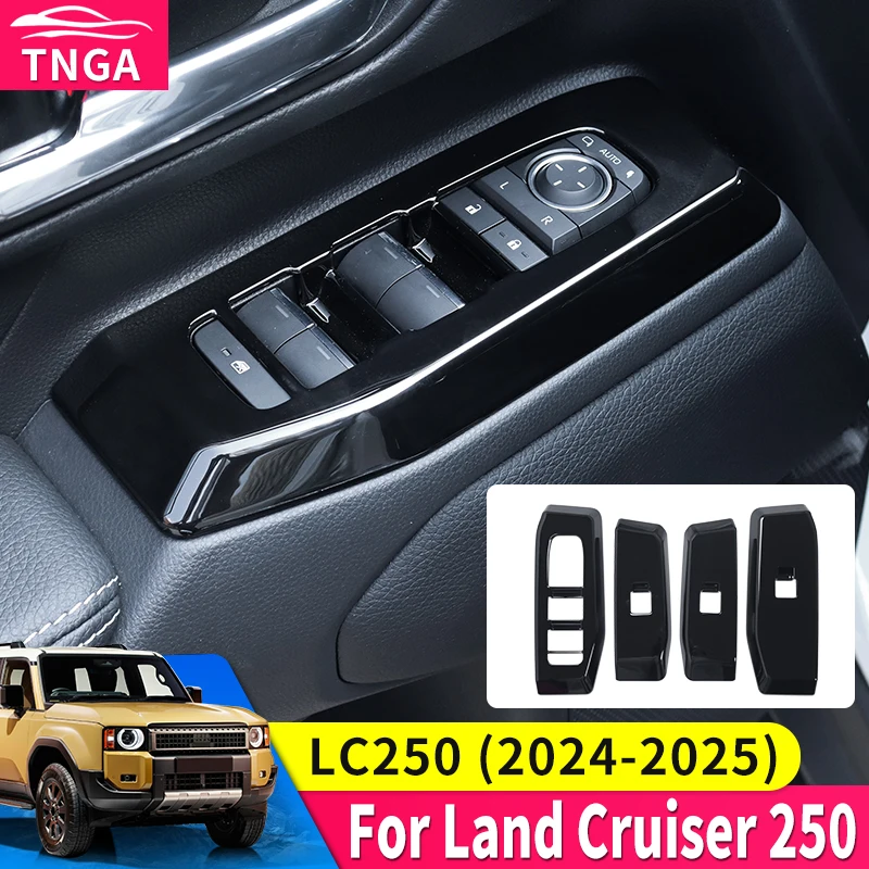 

For Toyota Land Cruiser 250 2024 Windows Control Panel Decoration Protective Sticker Prado LC250 Interior Accessories Tuning