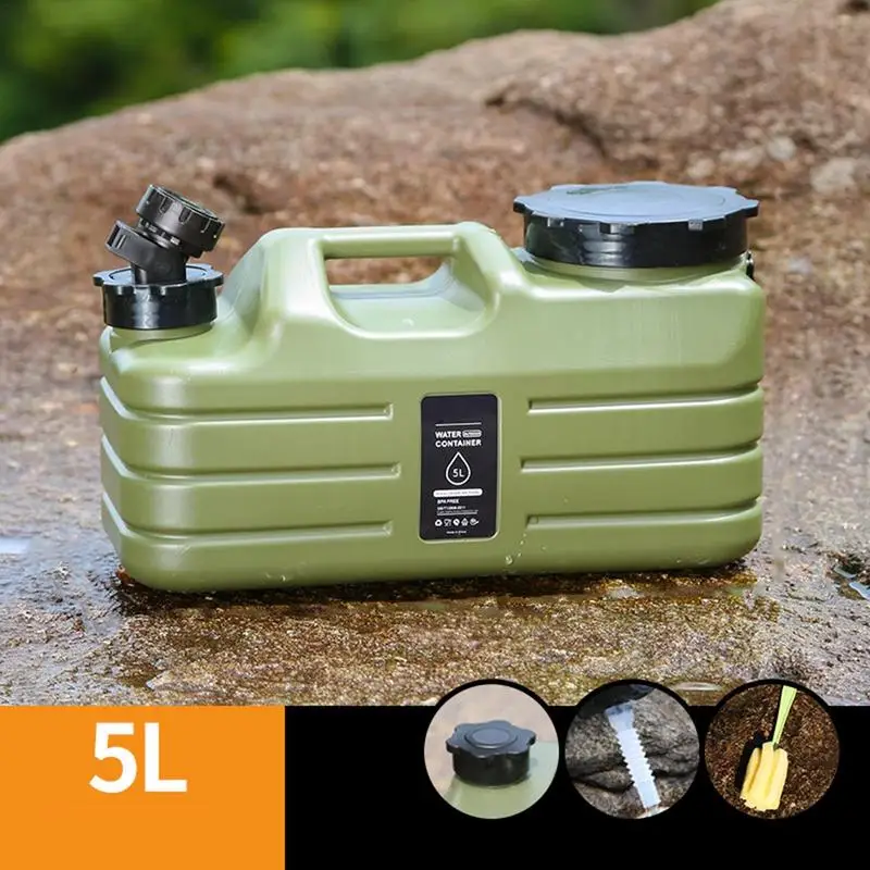 Outdoor Water Tank 5L Outdoor Water Storage Container Tank With Faucet Water Drink Dispenser For Beverage And Beer For Hiking