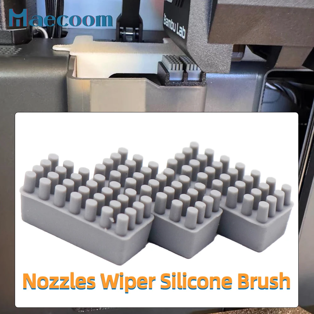 Für Bambulab P1S X1 Serie Düse Silikon Wischer Düsen Pinsel Hotbed Montiert Wäscher für Bambu Labor Reinigung Werkzeug 3D Drucker – Detail 3