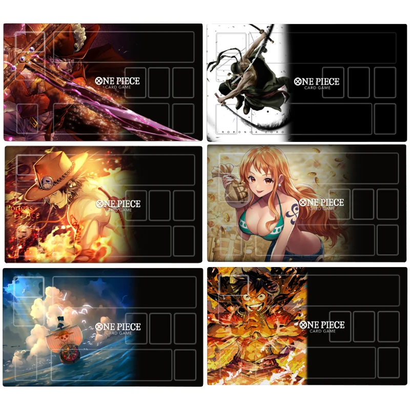 

60*35cm 21 Models One Piece Dedicated GAME Card Mat Battle Against Luffy Ace Zoro Shanks Gift Toys Game Anime Collection Cards