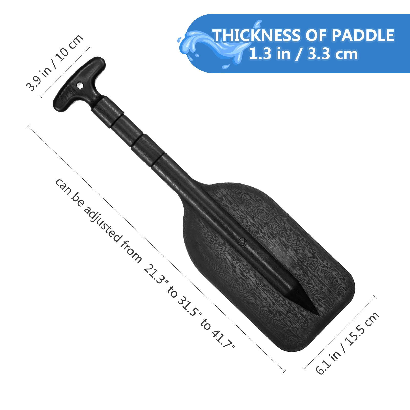 Clispeed 2pcs Telescopic Paddles Floating Surfing Paddles Canoe Kayak Paddles Aluminum Alloy Shaft Paddles for Kids Adults