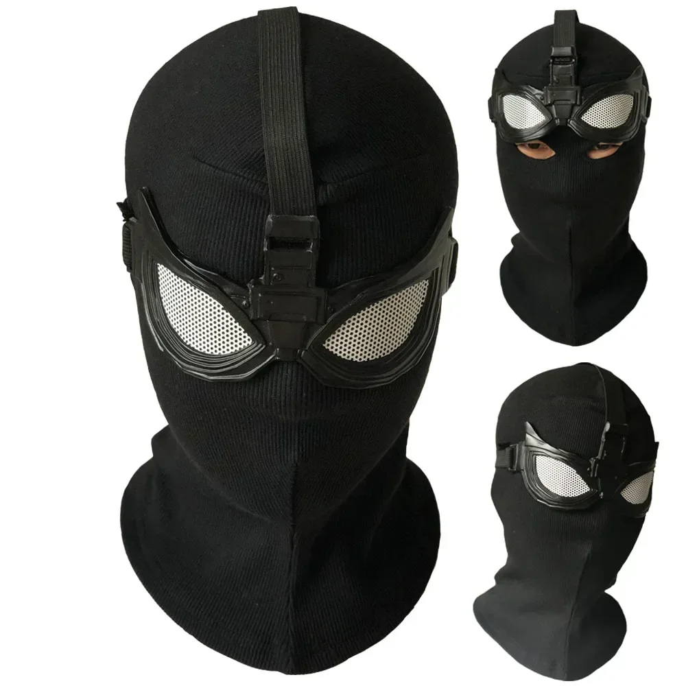 

Black Helmet Superhero Peter Parker Spider Mask Role Playing Invisibility Dress Halloween Disguise Party Costume Props