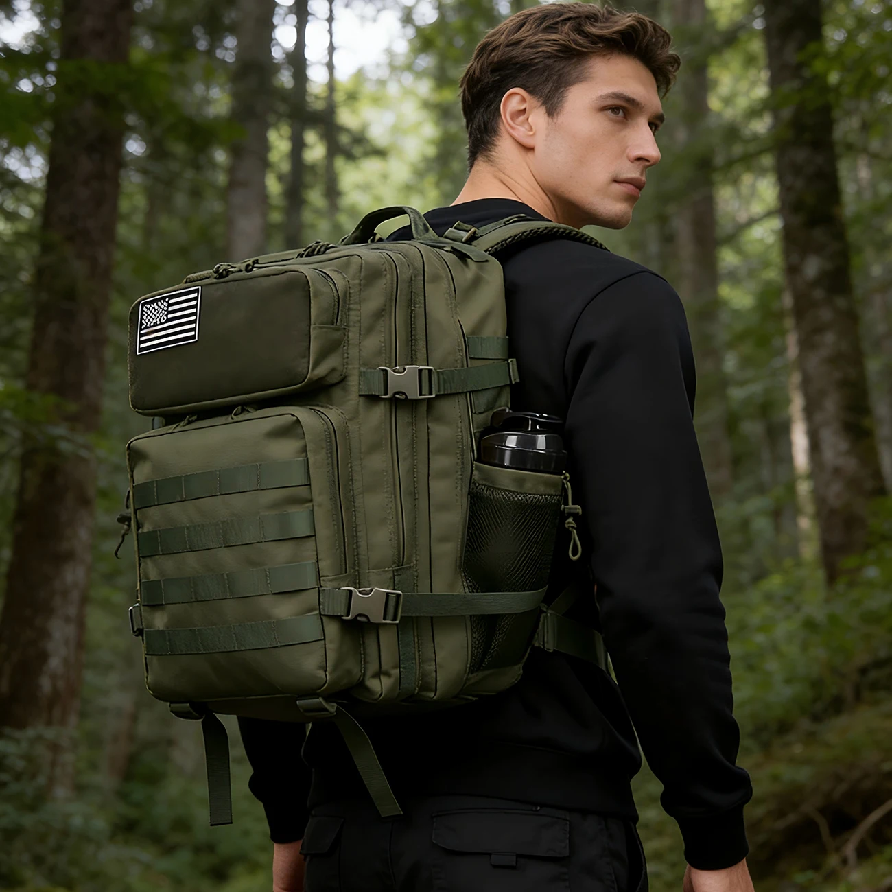 

Тактический рюкзак Molle 45 л для мужчин и женщин, для активного отдыха, кемпинга, походов, выживания, большой вместимости, для путешествий и охоты