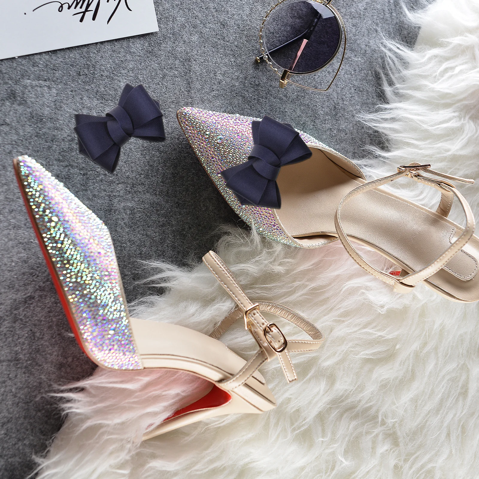 

1pcs 1 Pair Butterfly Bow Clips Reusable Shoe Decorations For Women Bridal Wedding Party Pumps Flats Shoe Accessories