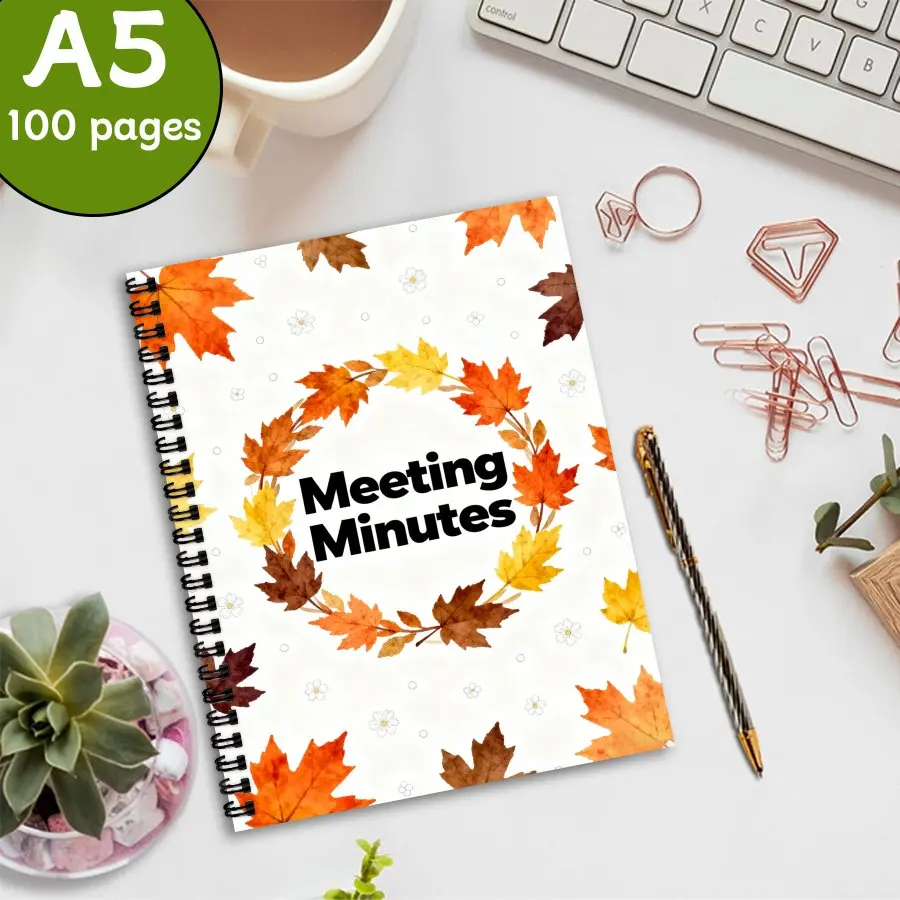 A5  Meeting Notebook for Work,Meeting  Note Taking Professional Notebook Planner for Office Business Meeting Agenda Book Project