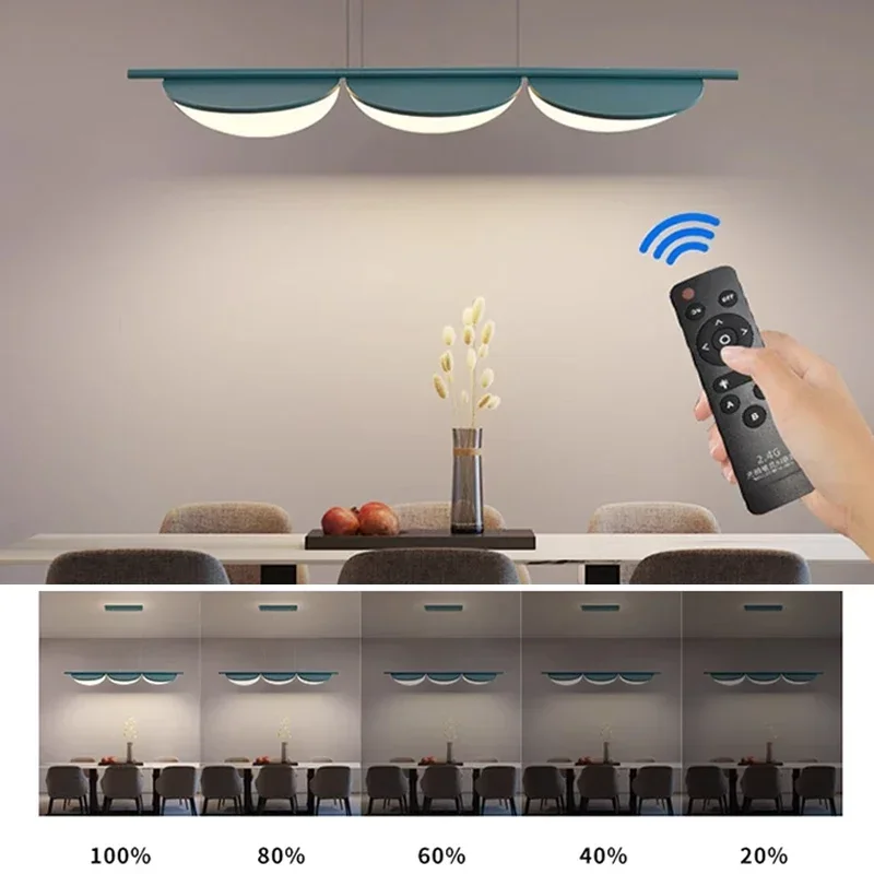 Designer Leaf Chandelier Modern LED Hanging Lamp for Living Room Bedroom Indoor Decor Art Dimmable