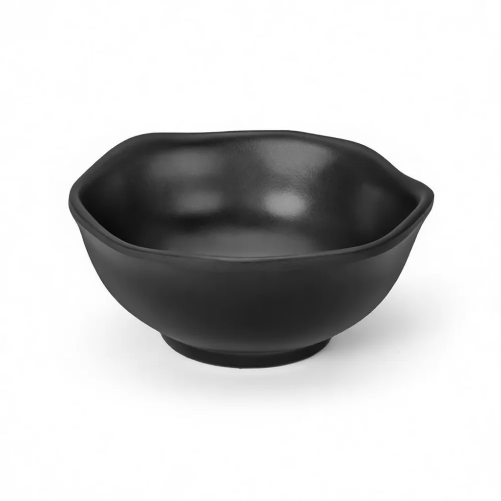 Premium Matte Black Melamine Rectangular Serving Dish Japanese Style Sushi Plate Durable Tableware For Daily Cooking Use