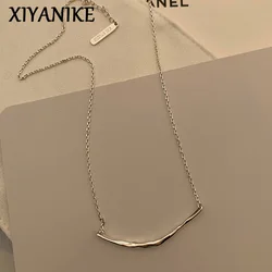 XIYANIKE Irregular Texture Necklace For Women Girl Korean Fashion New Simple Jewelry Friend Gift Birthday Party collier femme