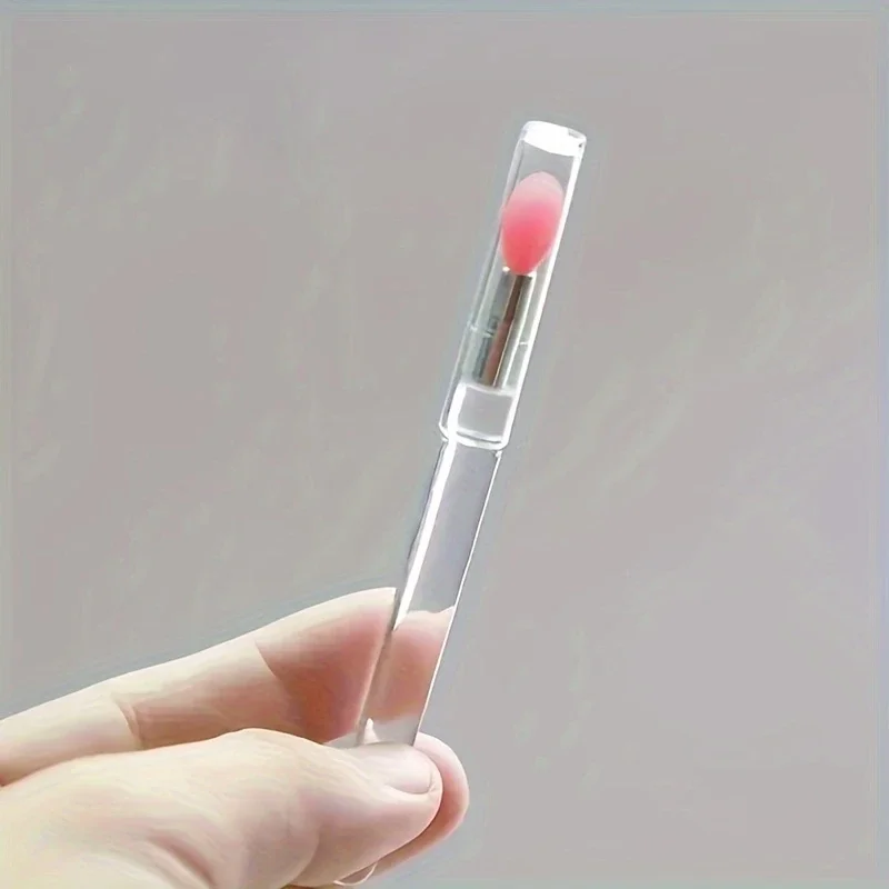 Brosse à lèvres Portable en Silicone avec couvercle, applicateur de baume à lèvres multifonctionnel doux, rouge à lèvres, brillant à lèvres, pinceaux de maquillage, 1/3/5 pièces